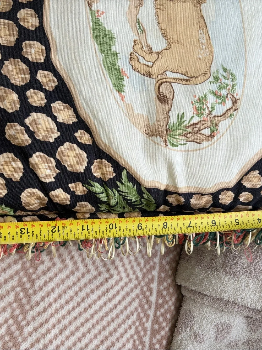 16” safari lion themed vintage custom pillows